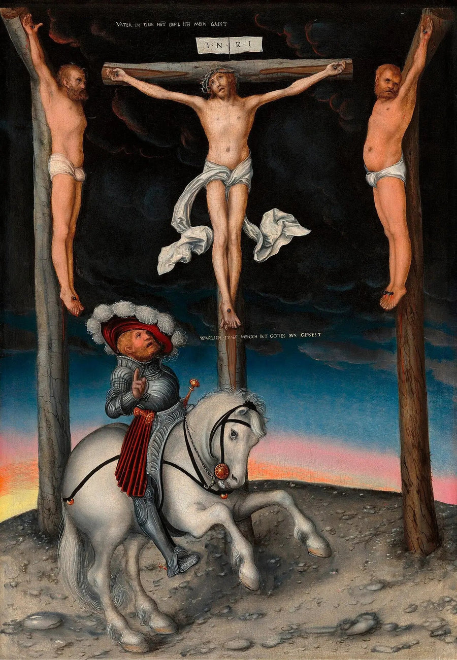 La Crucifixión con la conversión del centurión - Lucas Cranach el Viejo