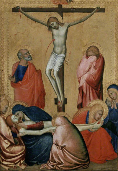 La Crucifixion et la Lamentation - Barna da Siena - Alpha Reproduction