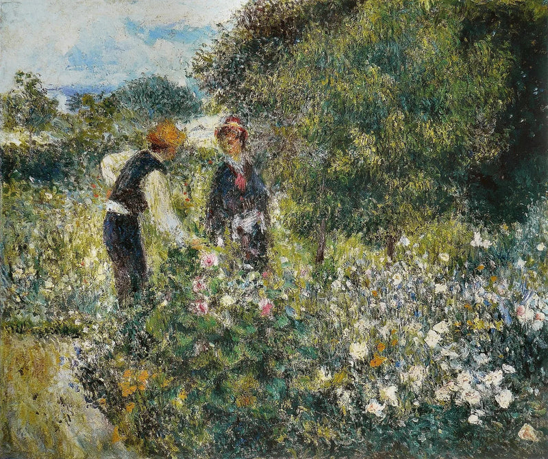 La Recolección de flores - Pierre-Auguste Renoir