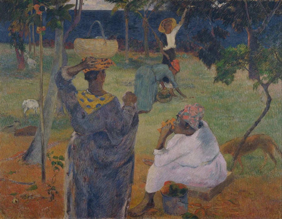 La Recolección de Frutas, o A las Mangas - Paul Gauguin