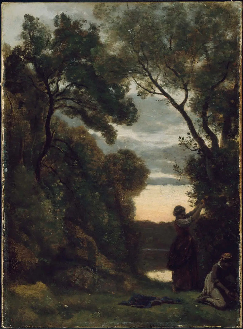 La recolección de laurel - Jean-Baptiste Camille Corot