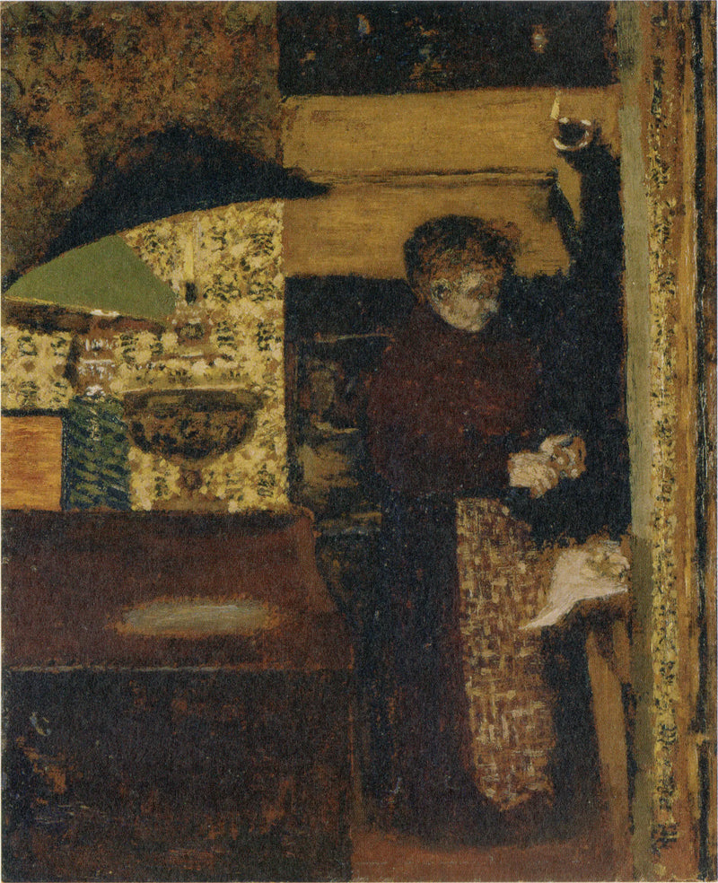 La cocinera, Madame Vuillard pelando patatas - Édouard Vuillard