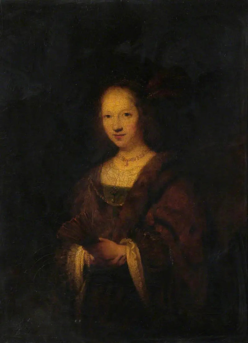 La Dama con el abanico (según Rembrandt) - Joshua Reynolds