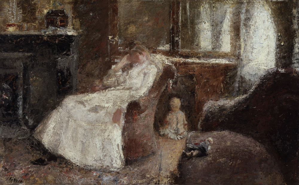 La dame en blanc - Jan Toorop image 1 reproduction de peinture à l’huile