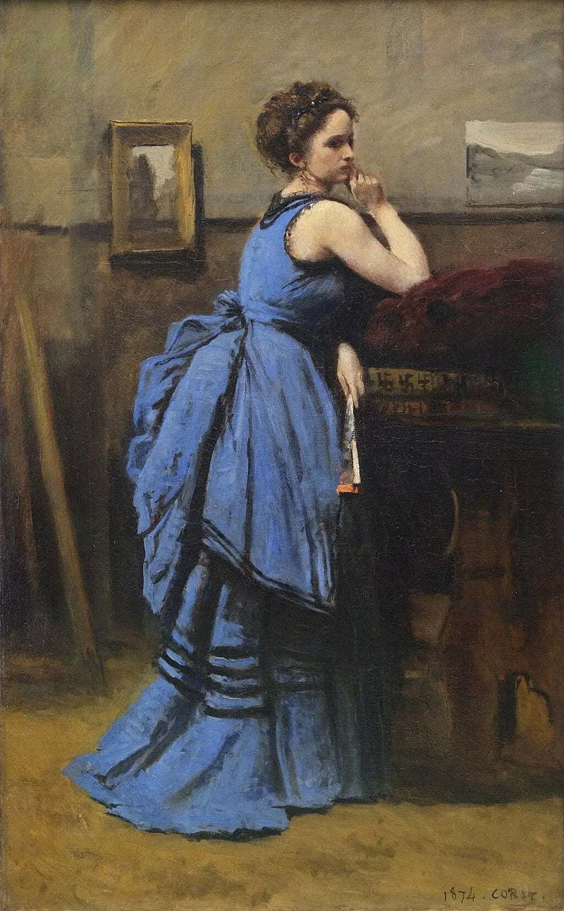 La Dama en azul - Jean-Baptiste Camille Corot