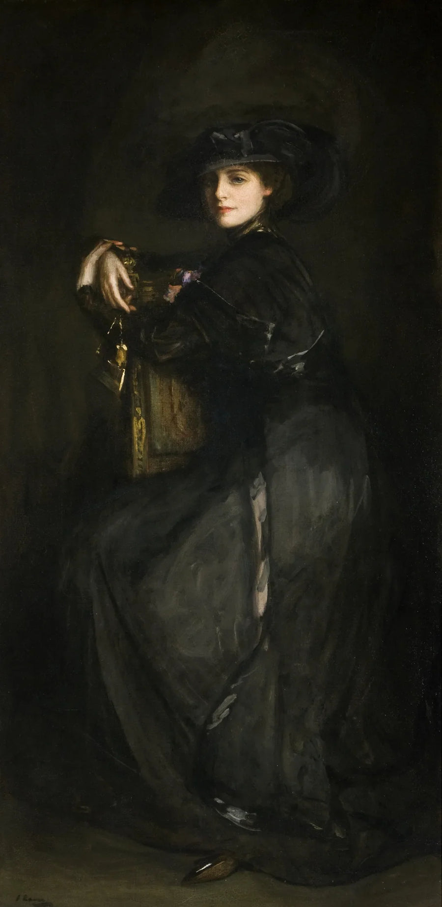 La mujer de negro (Sra. Trevor) - John Lavery