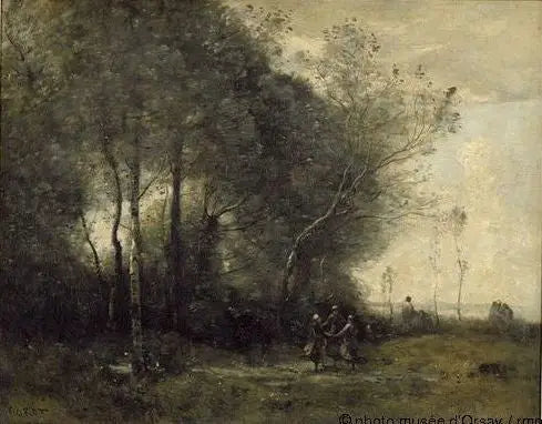 La Danza de las pastoras. Recuerdo de Arleux - Jean-Baptiste Camille Corot