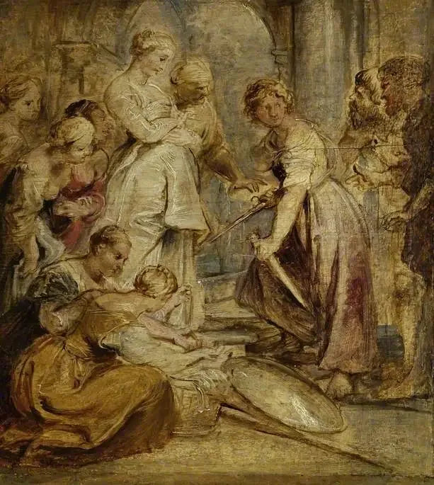 El descubrimiento de Aquiles entre las hijas de Licoimedon - Peter Paul Rubens
