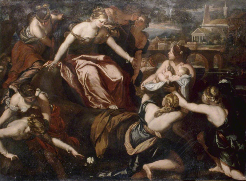 El descubrimiento de Moisés - Luca Giordano