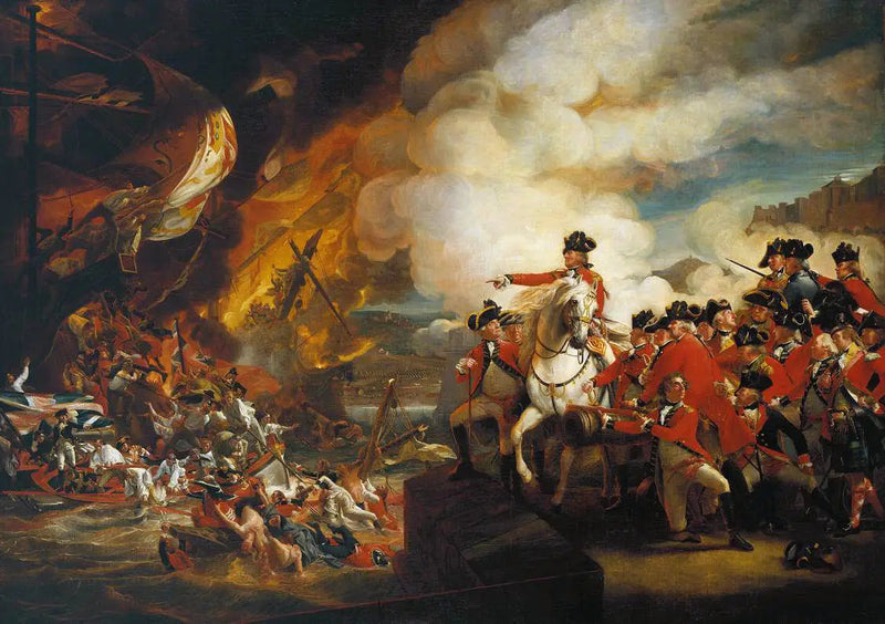 La derrota de las baterías flotantes en Gibraltar, septiembre de 1782 - John Singleton Copley