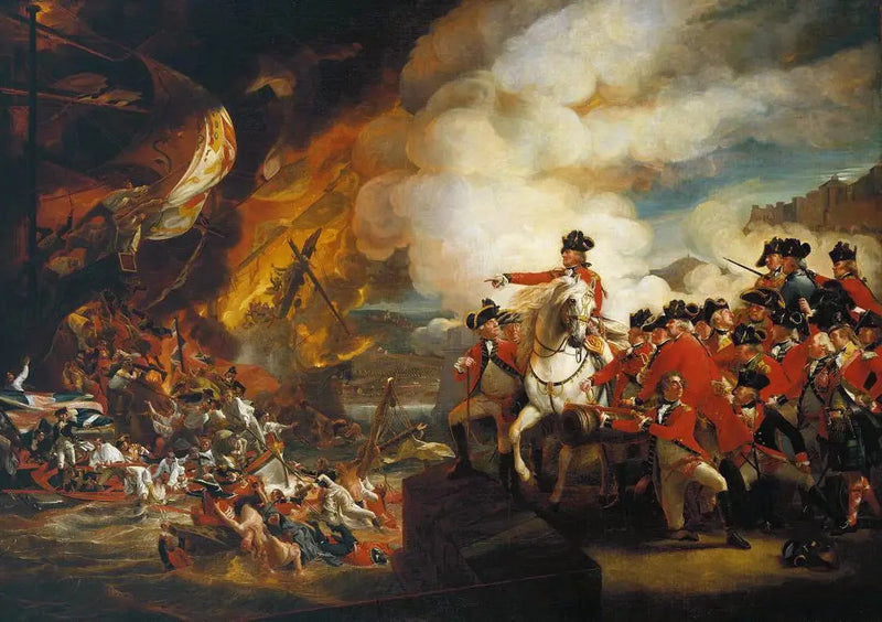 La derrota de las baterías flotantes en Gibraltar, septiembre de 1782 - John Singleton Copley