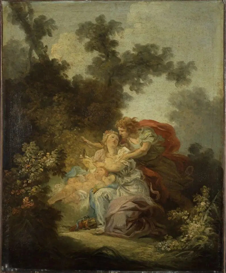 La defensa del amor - Jean-Honoré Fragonard