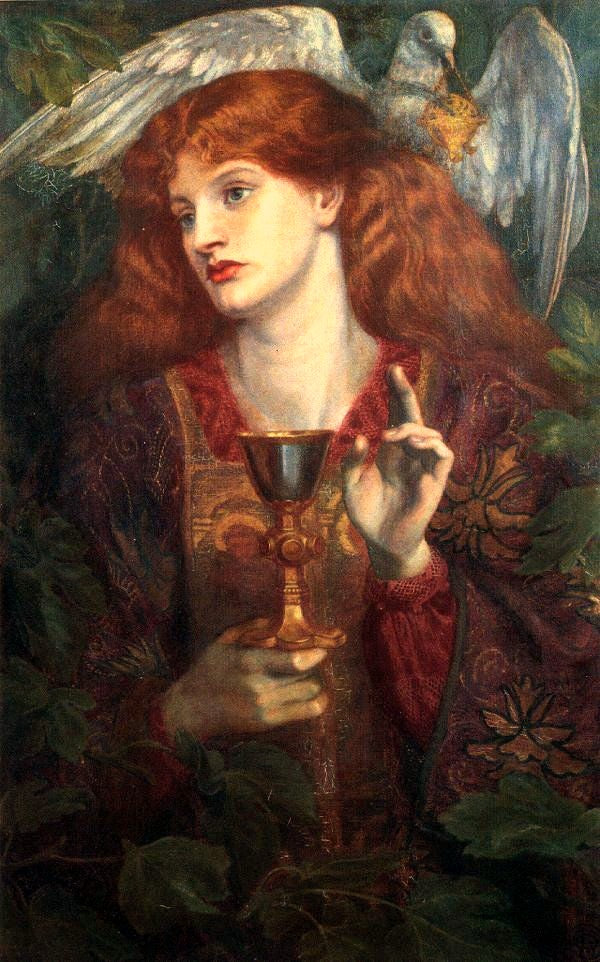La Dama del Santo Grial - Dante Gabriel Rossetti