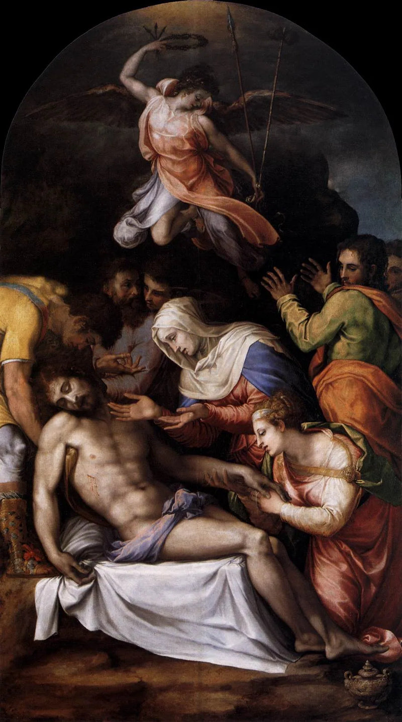 La deposición de la cruz - Francesco Salviati