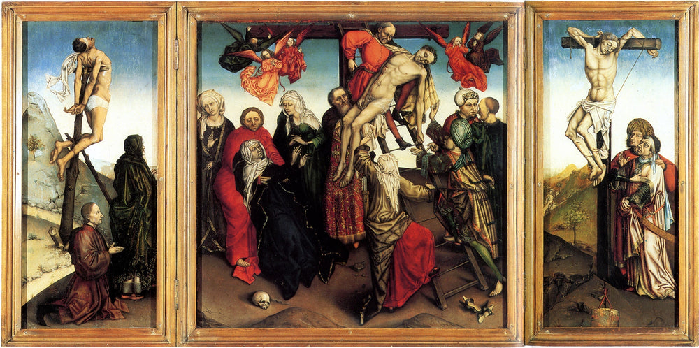 La Déposition - Robert Campin image 1 reproduction de peinture à l’huile