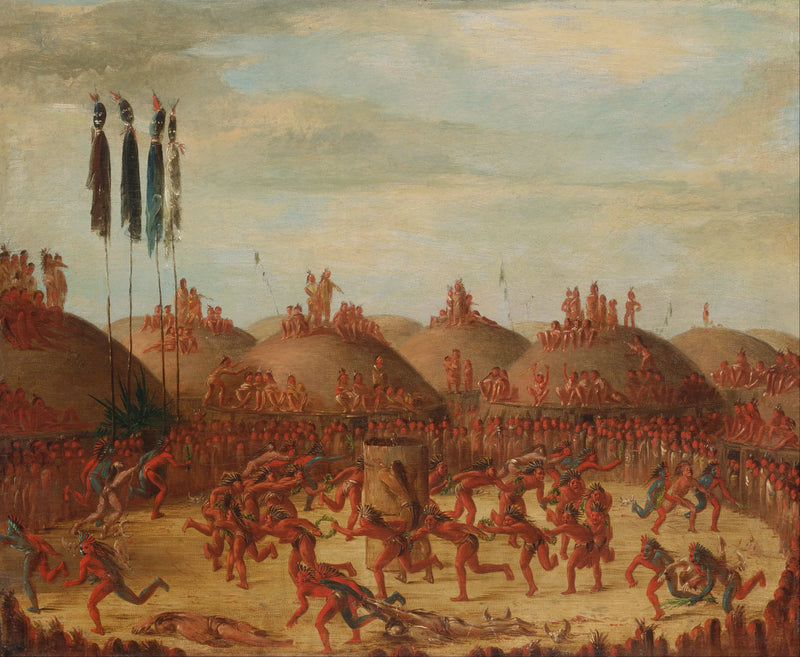 La última carrera, ceremonia del Mandan O-kee-pa - George Catlin