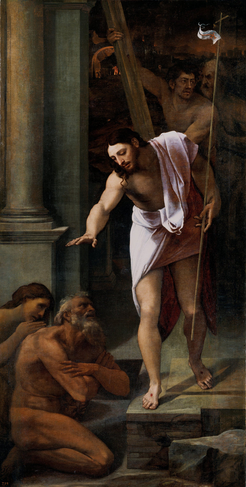 La descenso de Cristo a los limbos - Sebastiano del Piombo