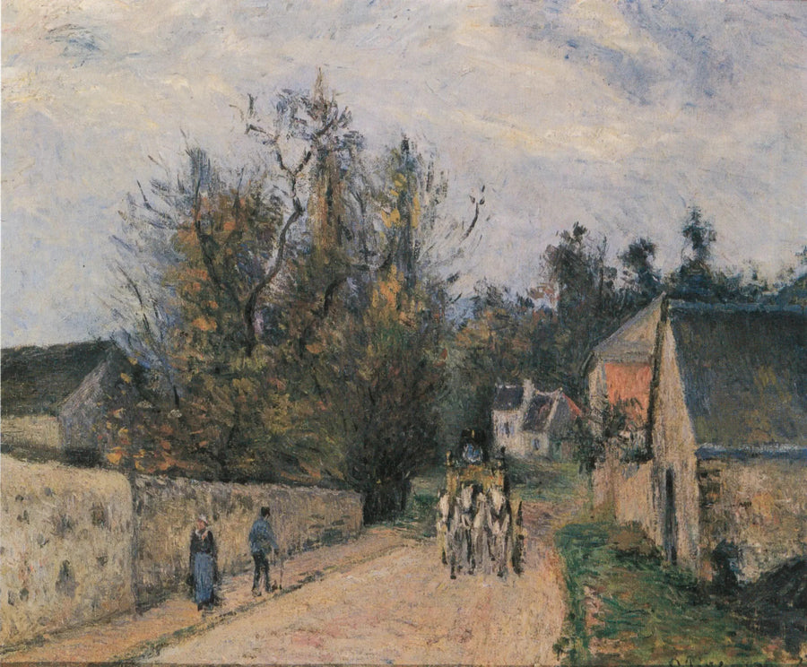 La Diligencia, camino de Ennery al Hermitage, Pontoise - Camille Pissarro