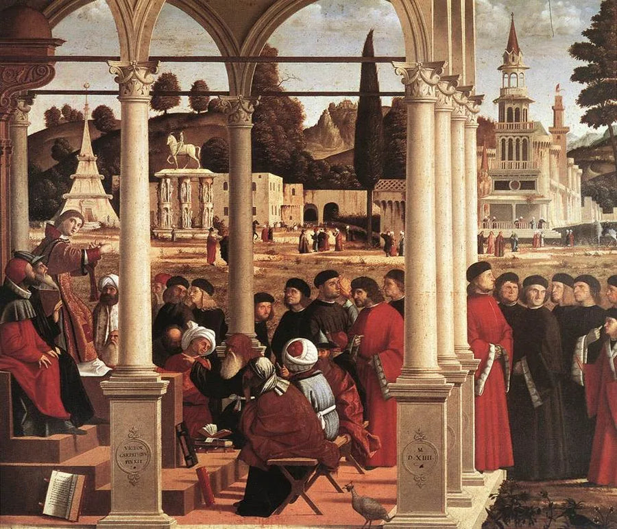 La dispute de saint Etienne - Vittore Carpaccio image 1 reproduction de peinture à l’huile