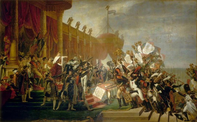 La Distribución de las águilas - Jacques-Louis David