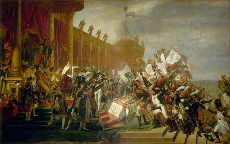 La Distribución de las águilas - Jacques-Louis David