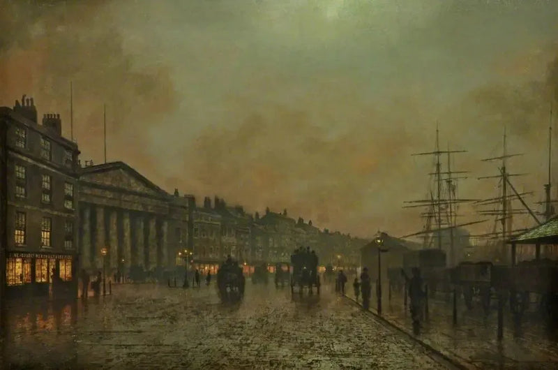 La aduana de Liverpool, vista hacia el sur - John Atkinson Grimshaw
