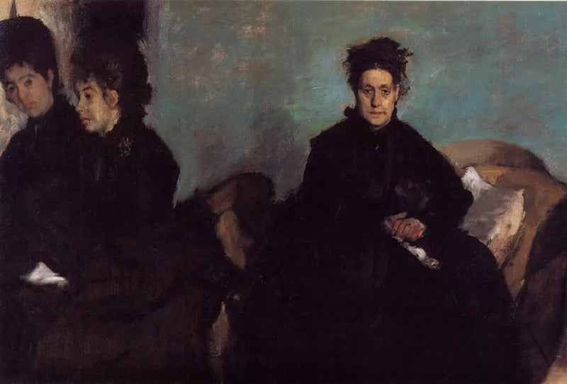 La Duquesa de Montejasi con sus hijas, Elena y Camilla - Edgar Degas