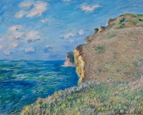 El acantilado en Fécamp - Claude Monet