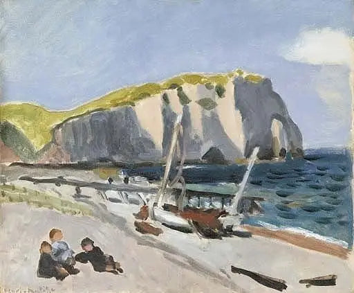 La Falaise d'Aval et le cabanon - Henri Matisse image 1 reproduction artisanale de tableau