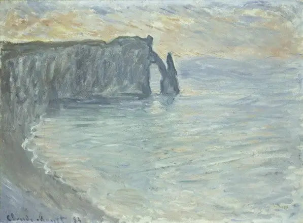 El acantilado de Aval con la puerta y la aguja - Claude Monet