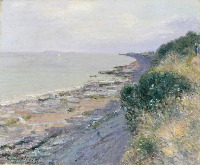El acantilado de Penarth, tarde, marea baja - Alfred Sisley