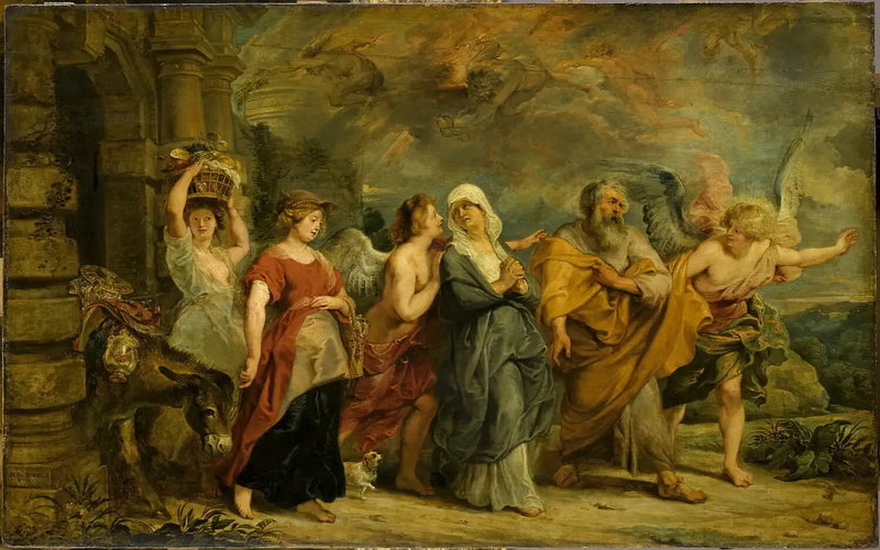 La familia de Loth abandonando Sodoma - Peter Paul Rubens