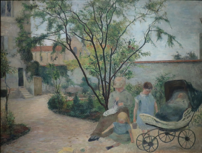 La Familia del pintor en el jardín, calle Carcel - Paul Gauguin
