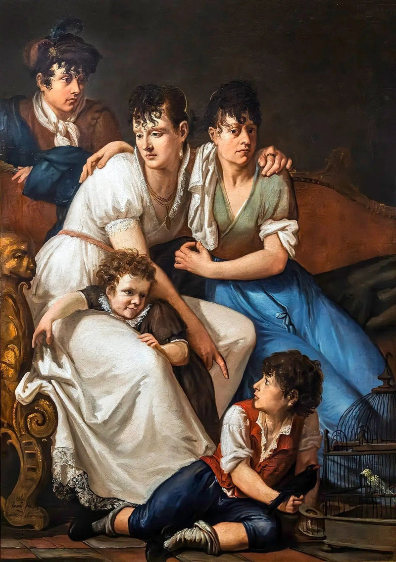 la familia del pintor - Francesco Hayez