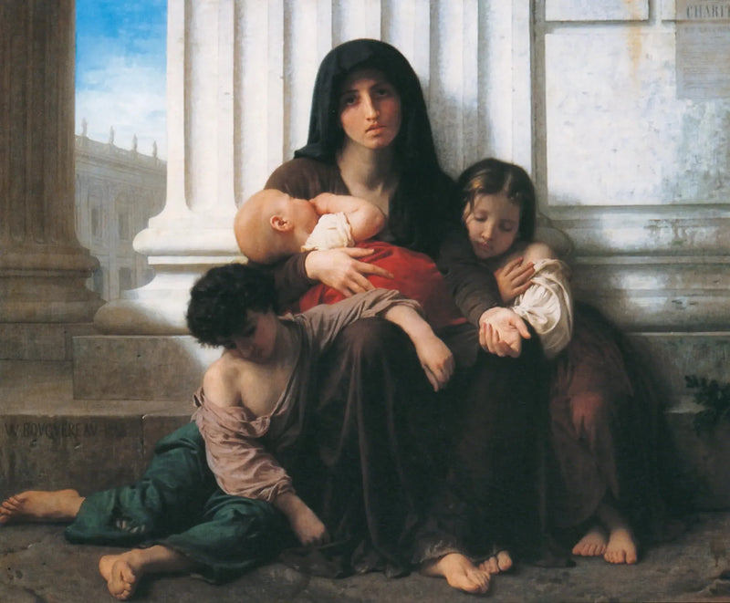 La familia indigente (reducción) - Bouguereau