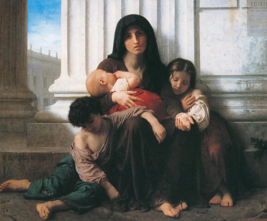 La familia indigente (reducción) - Bouguereau