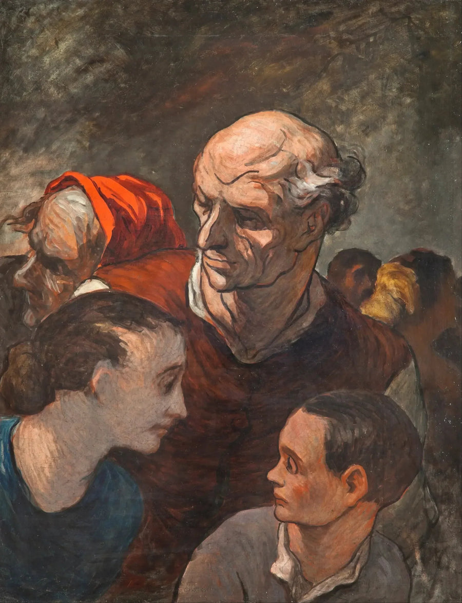 La familia en las barricadas - Honoré Daumier