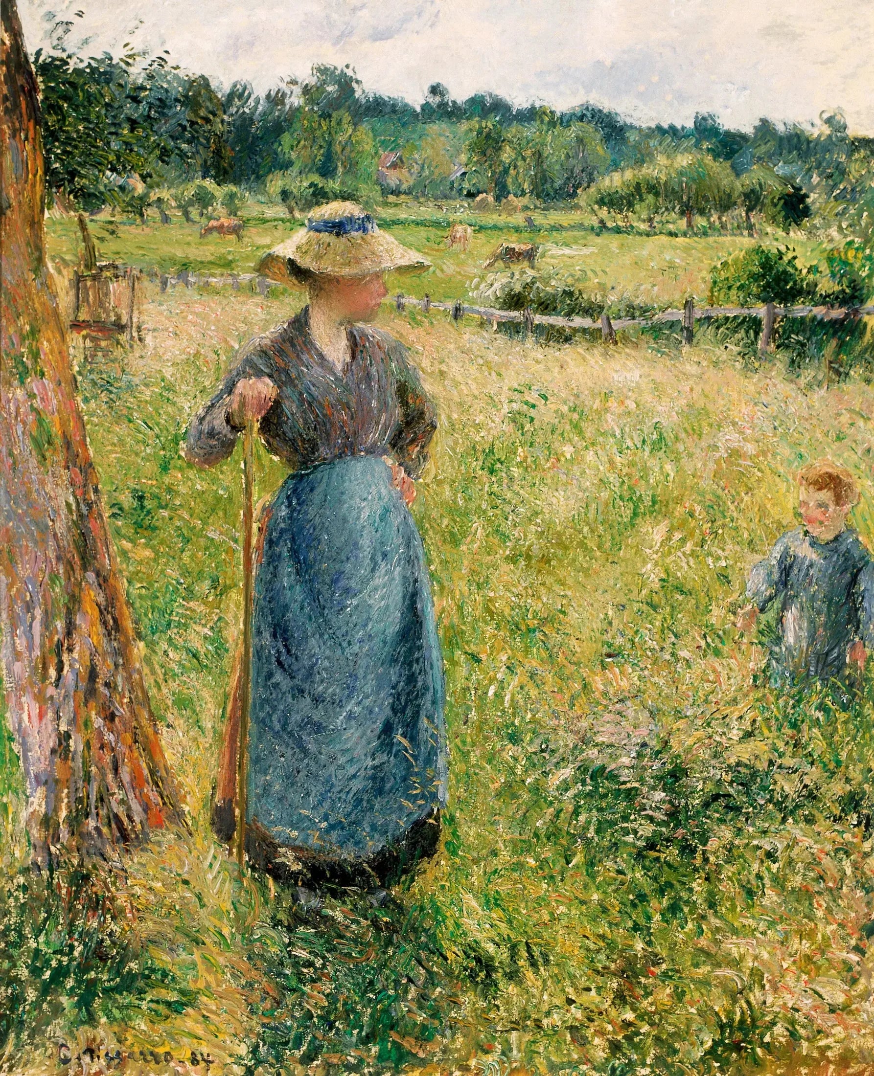 La Faneuse - Camille Pissarro image 1 copie de tableau peinte à la main