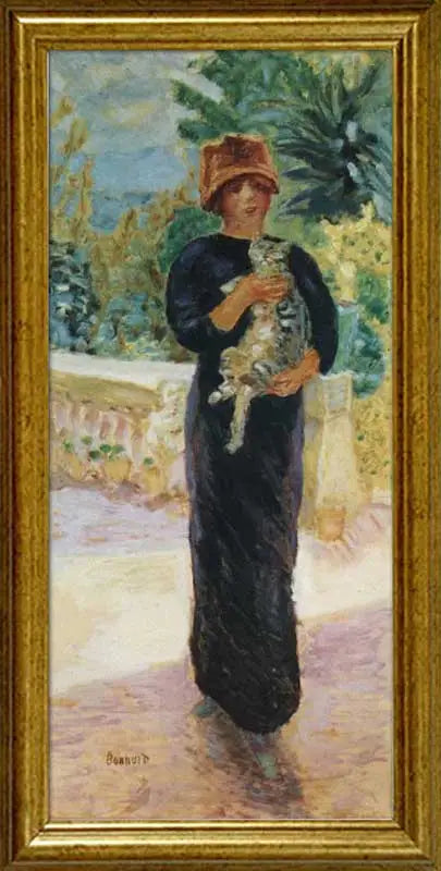 La mujer con el gato - Pierre Bonnard