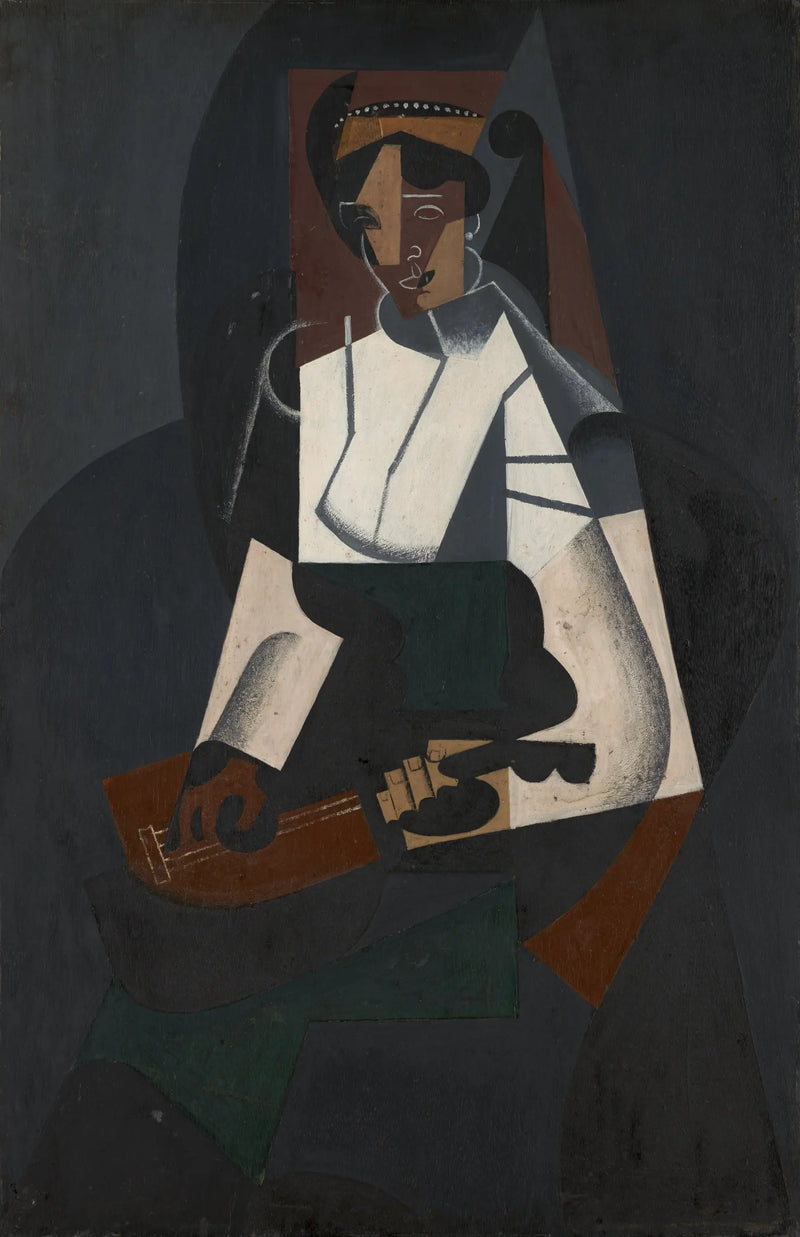 La mujer con la mandolina, según Corot - Juan Gris