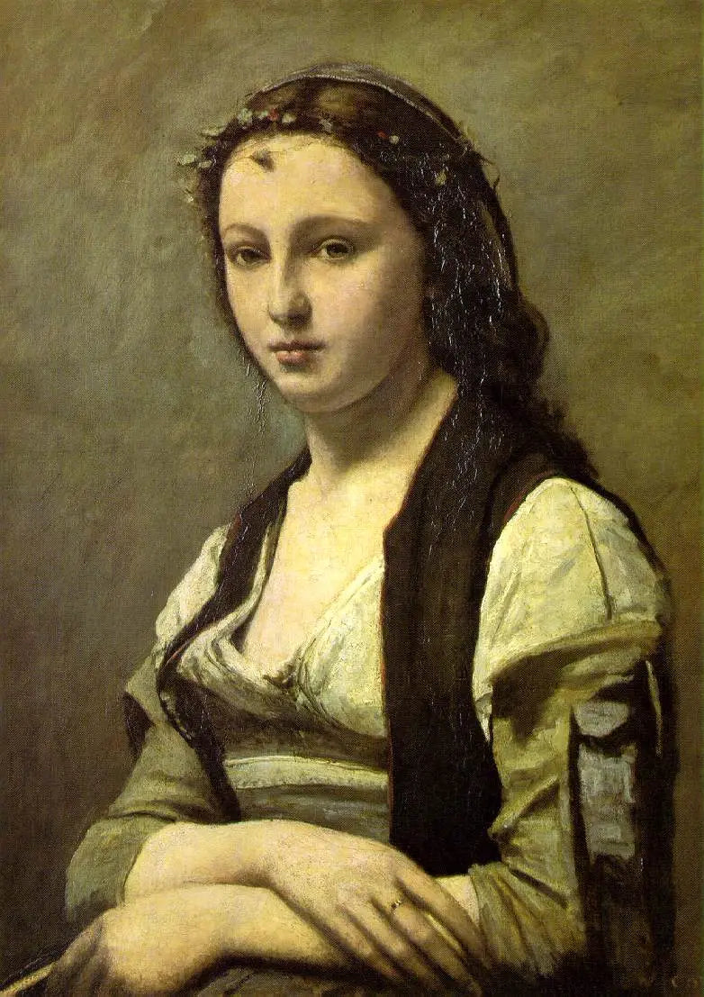 La mujer con perla - Jean-Baptiste Camille Corot