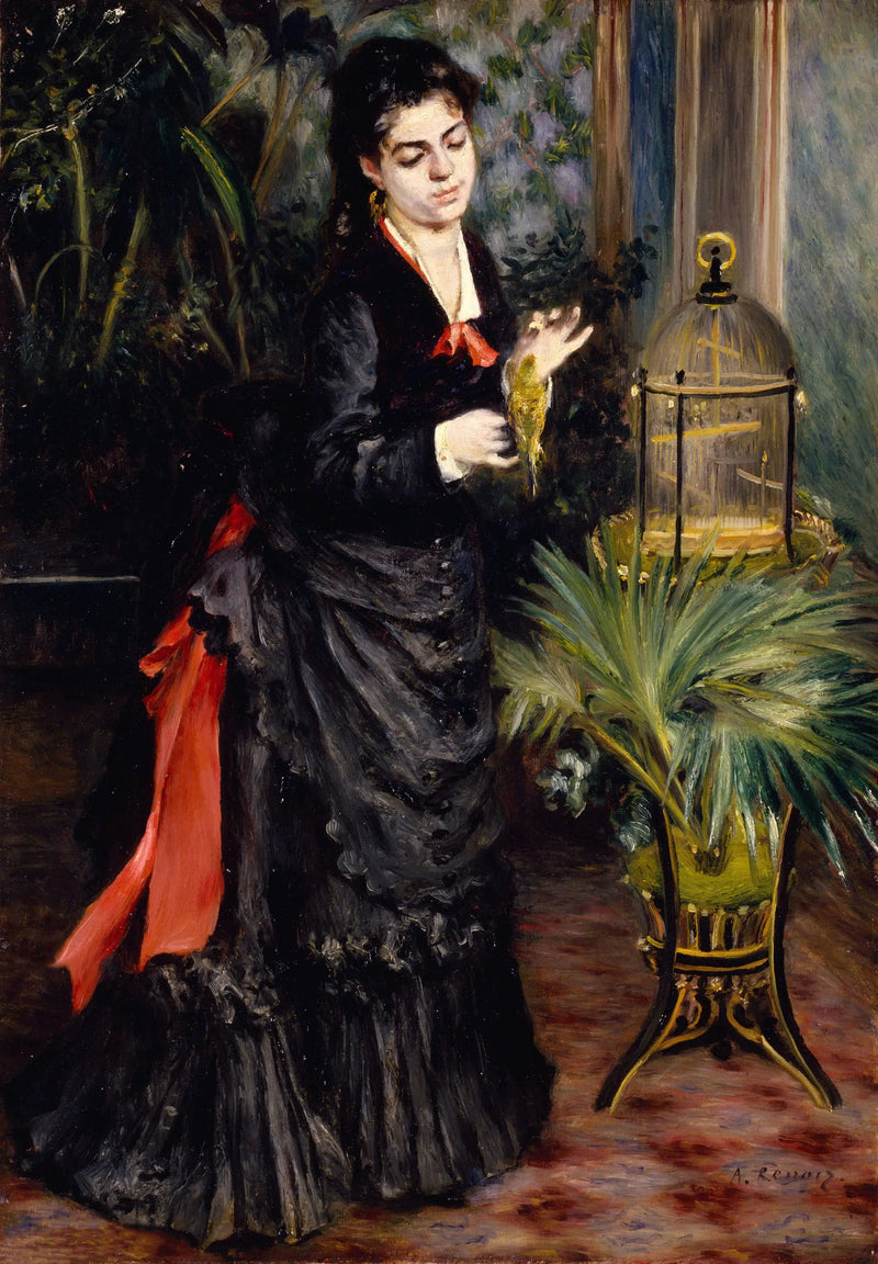 La Mujer con el Periquito - Pierre-Auguste Renoir