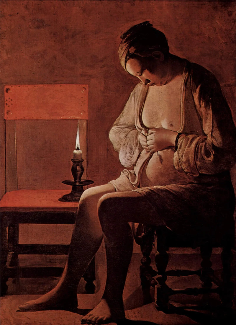 La mujer con la pulga - Georges de La Tour