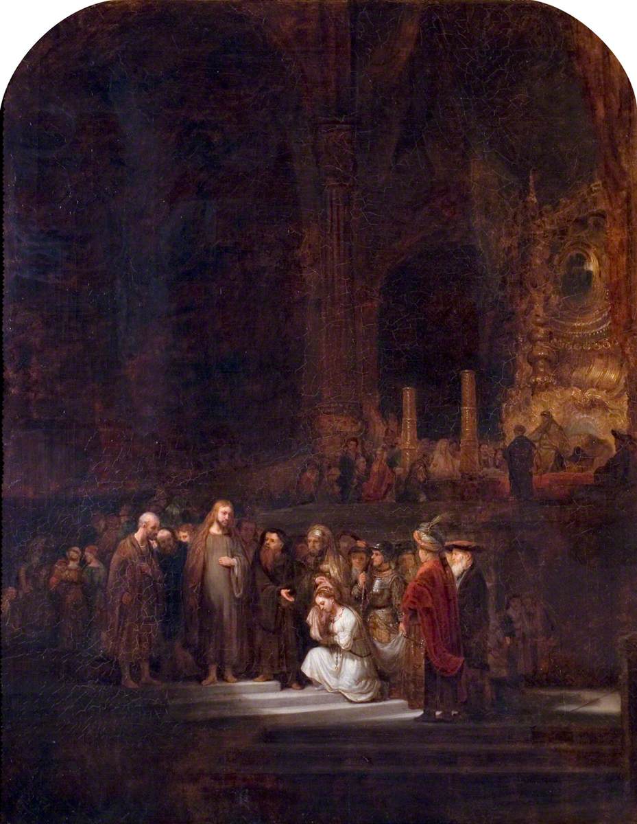 La femme adultère (d’après Rembrandt van Rijn) - William Holman Hunt - Alpha Reproduction