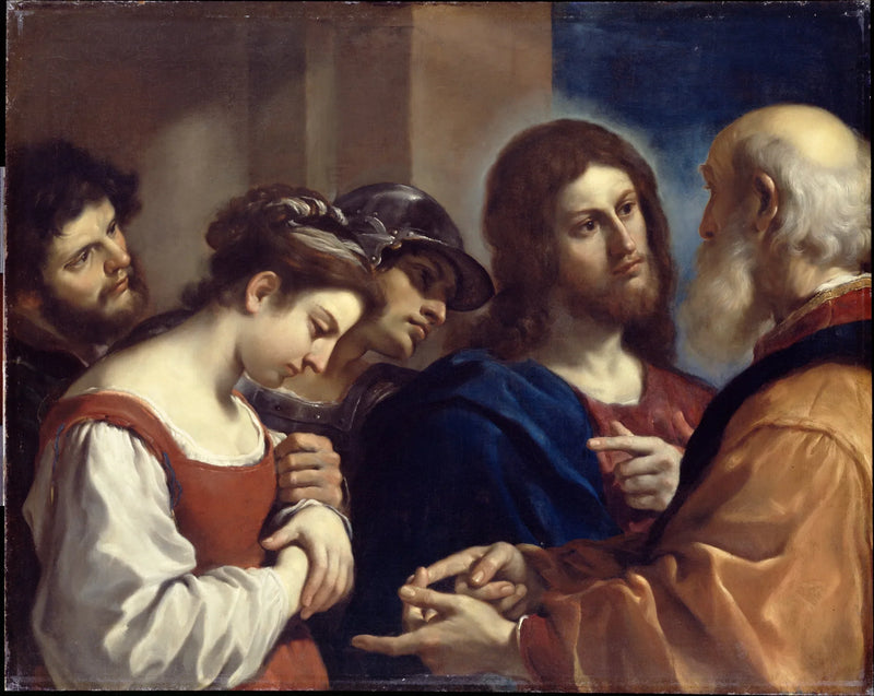 La mujer adúltera - Guercino