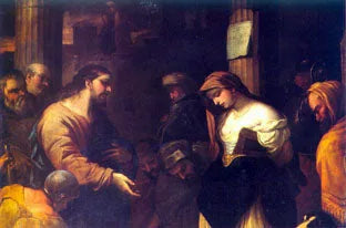La mujer adúltera - Luca Giordano