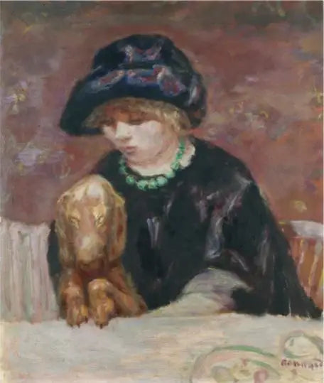 La mujer con el basset - Pierre Bonnard