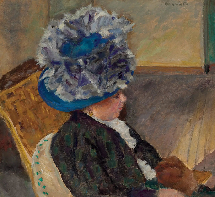 La mujer con el sombrero azul - Pierre Bonnard