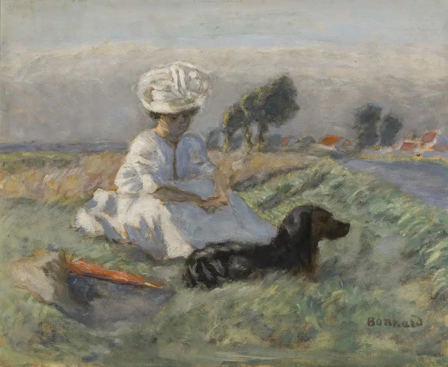 La mujer con el perro - Pierre Bonnard