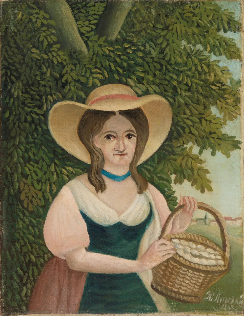 La mujer con la cesta de huevos - Henri Rousseau